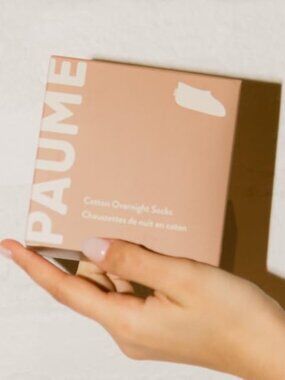 Paume Cotton Overnight Socks, 95% Cotton, Ideal for Dry and Cracked Heels & Feet